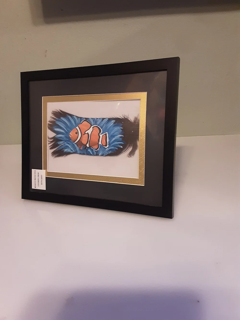 Hand Painted Turkey Feather Claw Fish (42)